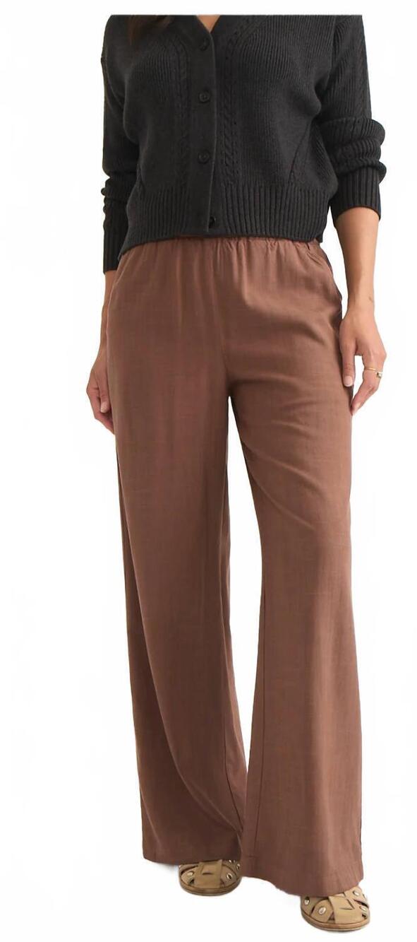 NEW MARINE LAYER allison tencel trouser in pinecone